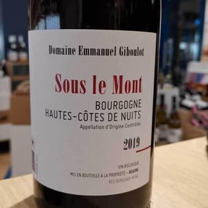 Hautes-Côtes-de-Nuits "Sous le Mont" Rouge - Domaine Emmanuel Giboulot - emmanuel-giboulot