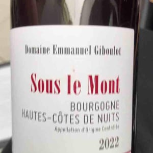 Hautes-Côtes-de-Nuits "Sous le Mont" Rouge - Domaine Emmanuel Giboulot - emmanuel-giboulot