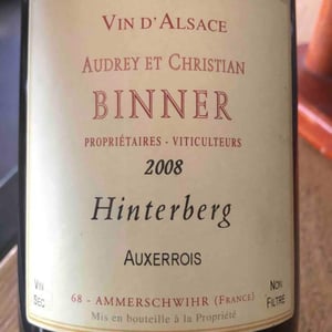 Hinterberg - Auxerrois - Domaine Christian Binner - Christian Binner et son équipe 