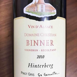Hinterberg - Pinot Gris Ça Gazouille - Domaine Christian Binner - Christian Binner et son équipe 