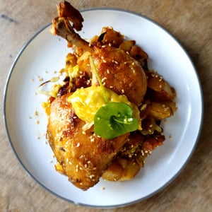 House Confit Chicken, Garlic Aioli, Sautéed Potatoes - L’Atitude 51 Wine Cafe - 619419