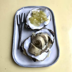 Huitre Triple Zero Fumée, Condiment Pomme Et Celeri - l’Abri - 368921