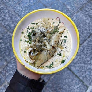 Hummus Di Cannellini Con Indivia Arrostita E Finocchio - CU.QU. / cucinadiquartiere - 739534