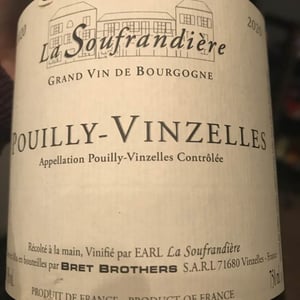 Pouilly vinzelles - Bret Brothers La Soufrandière - Bret Brothers -2020
