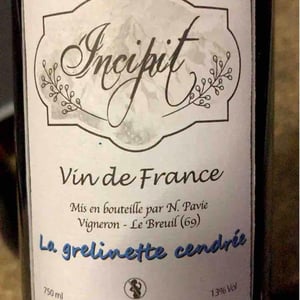 La Grelinette Cendrée - Incipit - Nicolas Pavie - nicolas-pavie