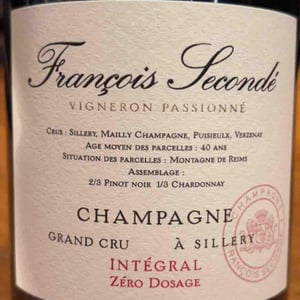 Integral Zero Dosage - Champagne François Secondé - jerome-groslambert