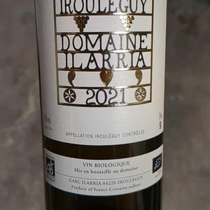 Irouléguy Blanc - Domaine Ilarria - peio-espil