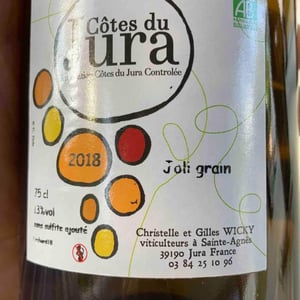 Joli grain 2018 - Domaine Wicky - Christelle & Gilles Wicky -2018