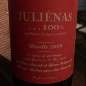 Les Bertrand - Guy, Annick & Yann Bertrand - Juliénas...100%