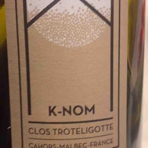 K-Nom (Nouvelle Étiquette) - Clos Troteligotte - Emmanuel Rybinski 