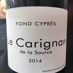 Fond Cyprès - Rodolphe Gianesini & Laetitia Ourliac - Le Carignan de la Source