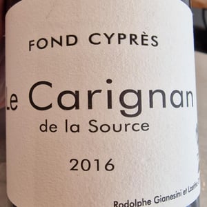 Le Carignan de la Source - Fond Cyprès - Rodolphe Gianesini & Laetitia Ourliac 