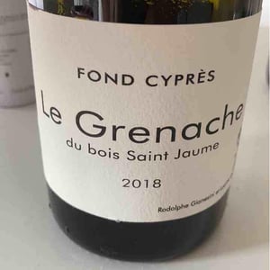Le Grenache du Bois Saint-Jaume - Fond Cyprès - Rodolphe Gianesini & Laetitia Ourliac 