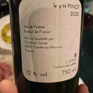 Le P'tit Pinot - Christian Venier - christian-venier