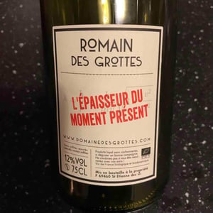 L’Epaisseur Du Moment Présent - Domaine des Grottes - romain-des-grottes