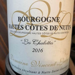 Les Chalottes - Vincent Ledy - Domaine Vincent Ledy -2016