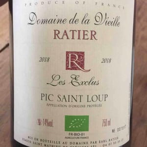 Les Exclus Pic Saint Loup - Domaine de la Vieille - karl-ratier