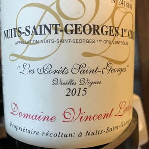 Les forets Saint Georges - Vincent Ledy - Domaine Vincent Ledy -2015