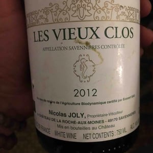 Les Vieux Clos - Château de la Roche Aux Moines - Coulée de Serrant - virginie-nicolas-joly