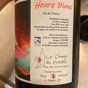 L'Heure Blanc - Le Champ Du Possible - jacques-pierre