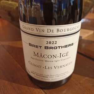 Mâcon-Igé Les Vernayes - La Soufrandière - Bret Brothers - Jean-Guillaume & Jean-Philippe Bret -2022