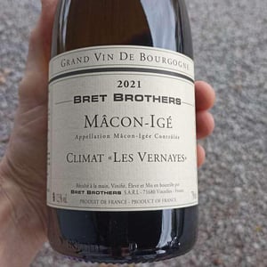 Mâcon-Igé Les Vernayes - La Soufrandière - Bret Brothers - jean-guillaume-jean-philippe-bret -2022