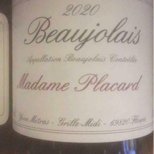 Domaine Métras - Yvon Métras - Madame Placard