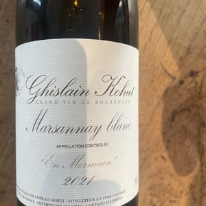 Marsannay blanc - Domaine Kohut - Ghislain Kohut -2021