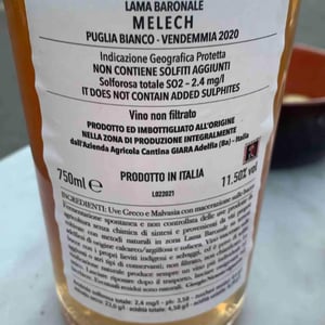 Melech 2020 - Azienda Agricola Cantina Giara - Giorgio Nicassio