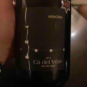 Memoria Rs (Brut Pas Operé) - Cà del Vént - Antonio Tornincasa & Flavio Faliva -2014
