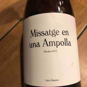 Missatge en una Ampolla - Vinya Oculta - Amós Bañeres 