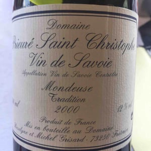 Domaine Prieuré Saint-Christophe - Roselyne & Michel Grisard (Retired) - Mondeuse Tradition - Vin de Savoie
