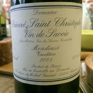 Mondeuse Tradition - Vin de Savoie - Domaine Prieuré Saint-Christophe - Roselyne & Michel Grisard (Retired) 