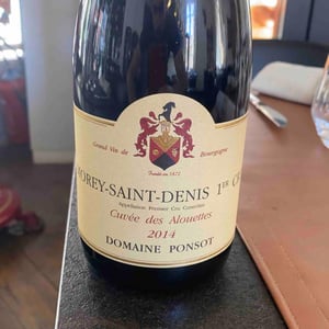 Morey Saint Denis 1er Cru « Cuvee Des Alouettes » - Domaine Ponsot - domaine-ponsot -2014
