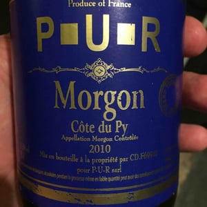 Morgon Côté du Py - P-U-R (Production Unique Rebelle) - Florian Looze 