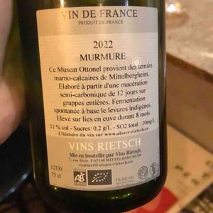 Murmure - Domaine Rietsch - Jean-Pierre & Sophie Rietsch 