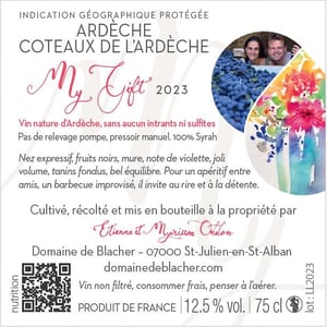 My Gift - Domaine de Blacher - myriam-oddon -2023