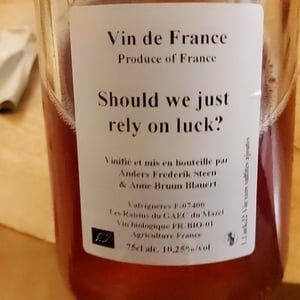 Should we just rely on luck?