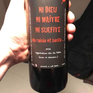 Ni Dieu Ni Maitre Ni Sulphite 2016