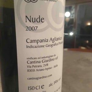 Nude - Cantina Giardino - Antonio Di Gruttola & Daniela De Gruttola 