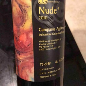 Nude - Cantina Giardino - Antonio Di Gruttola & Daniela De Gruttola 