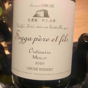 Ordinaire Merlot - Domaine Sogga - Obusé Winery - Akihiko Soga -2020