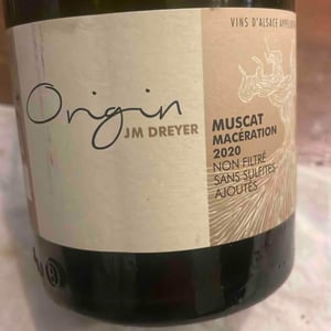 Origin Muscat Macération - J.M. Dreyer - Jean-Marc Dreyer 