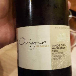 J.M. Dreyer - Jean-Marc Dreyer - Origin Pinot Gris Macération