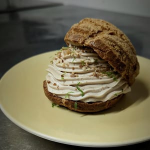 Paris Brest praliné citron vert - Les Mets Chai, le resto