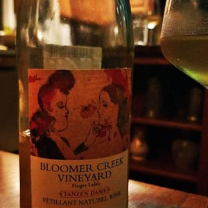 Petillant Naturel - Riesling - Bloomer Creek Vineyard - kim-engle-debra-bermingham