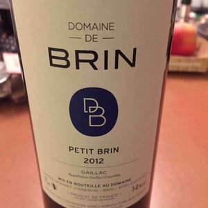 Petit Brin - Domaine de Brin - Damien Bonnet 