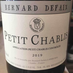 Petit Chablis - Bernard Defaix - Famille Defaix 