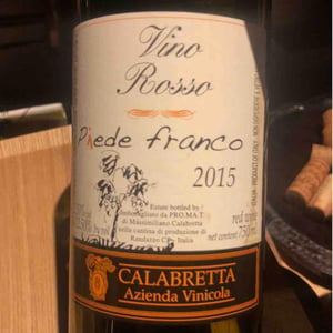 Piede franco - Azienda Vinicola Calabretta - Massimiliano Calabretta -2015