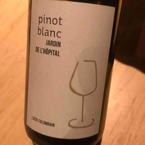 Pinot blanc Jardin de l'Hopital - Lucie Colombain - Eric , Jean & Marie Colombain 
